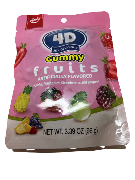 Amos 4d Gummy Fruits package