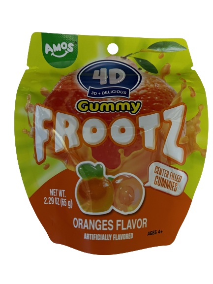 Package of 4D Gummy Frootz Oranges flavor