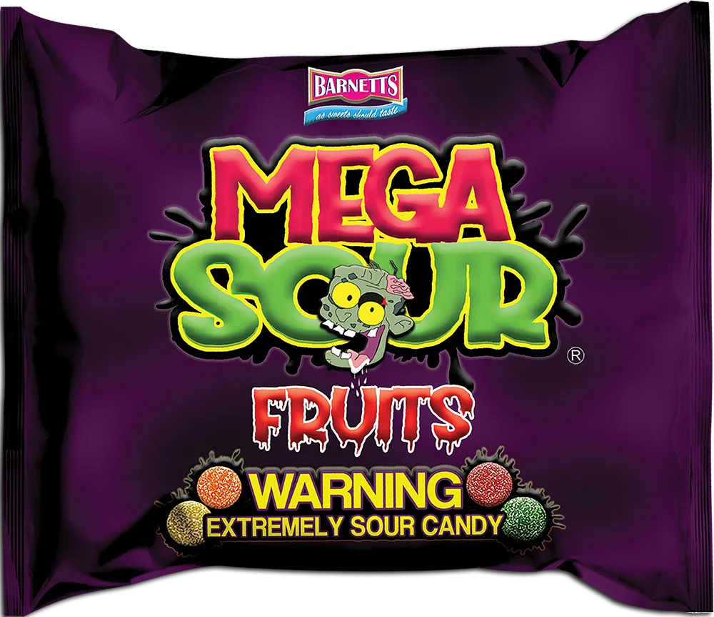 Barnett's Mega Sour Fruits fizzbombs package