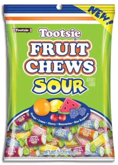 Tootsie Sour Fruit Chews: Kinda what you think, but not, you know