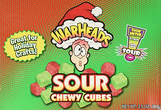 Holiday Candy Video Reviews 1 of 3: Warheads Sour Chewy Cubes