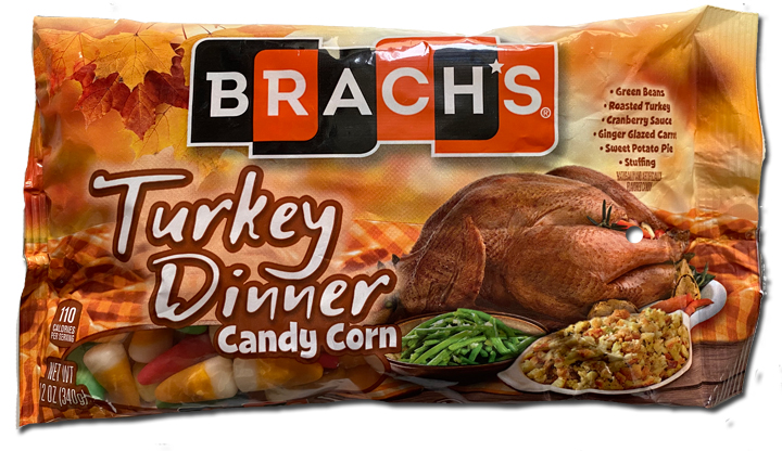 Brach's turkey dinner candy corn package