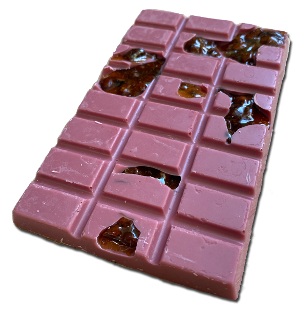 Ruby Raspberry & Pistachio Chocolate Bar, 3.5 oz, Charles Chocolates