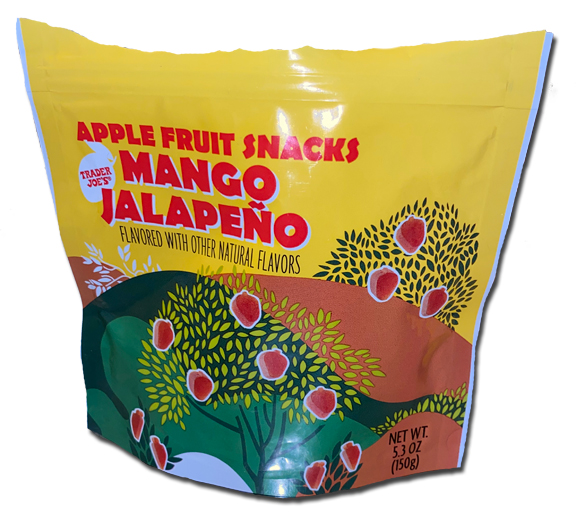 Trader Joe's Mango Jalapeño Apple Fruit Snacks package