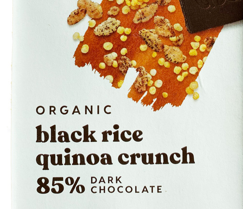 Theo Fair Trade Chocolate: Black Rice & Quinoa Crunch