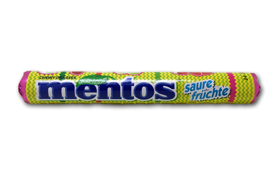 Mentos fruits, dragée mentos fruit, pastille mentos, tube mentos fruit